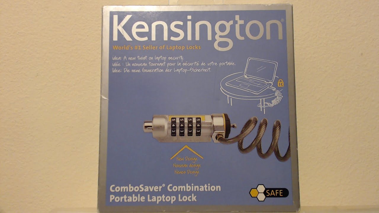Kensington ComboSaver Combination Portable Laptop Lock - Unboxing and quick look