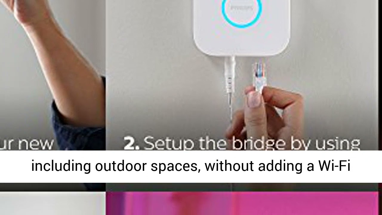 Philips Hue White and Color Ambiance A19 60W Equivalent LED Smart Bulb Starter Kit 4 A19 Bulbs