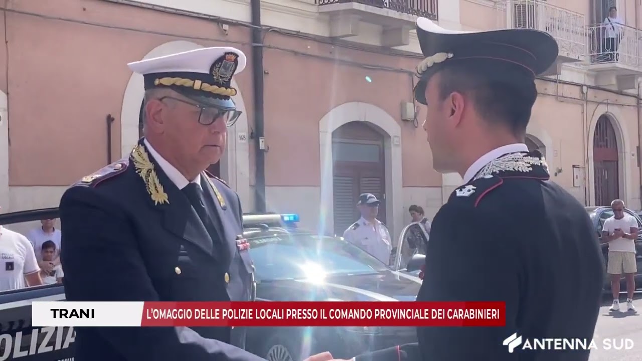 14 GIUGNO 2025 -  TRANI, L’OMAGGIO DELLE POLIZIE LOCALI PRESSO IL COMANDO PROVINCIALE DEI CC