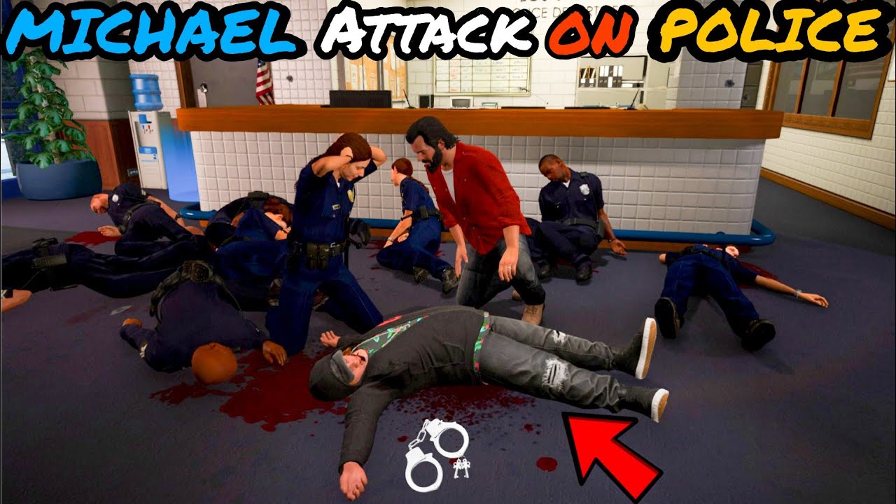 MICHAEL ATTACK ON  POLICE | GTA 5