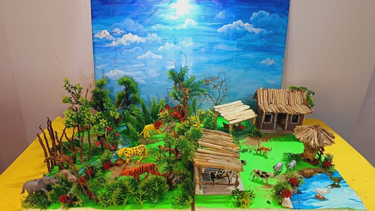 Wild Animals &  Domestic Animals model project | Project on wild and pet animals