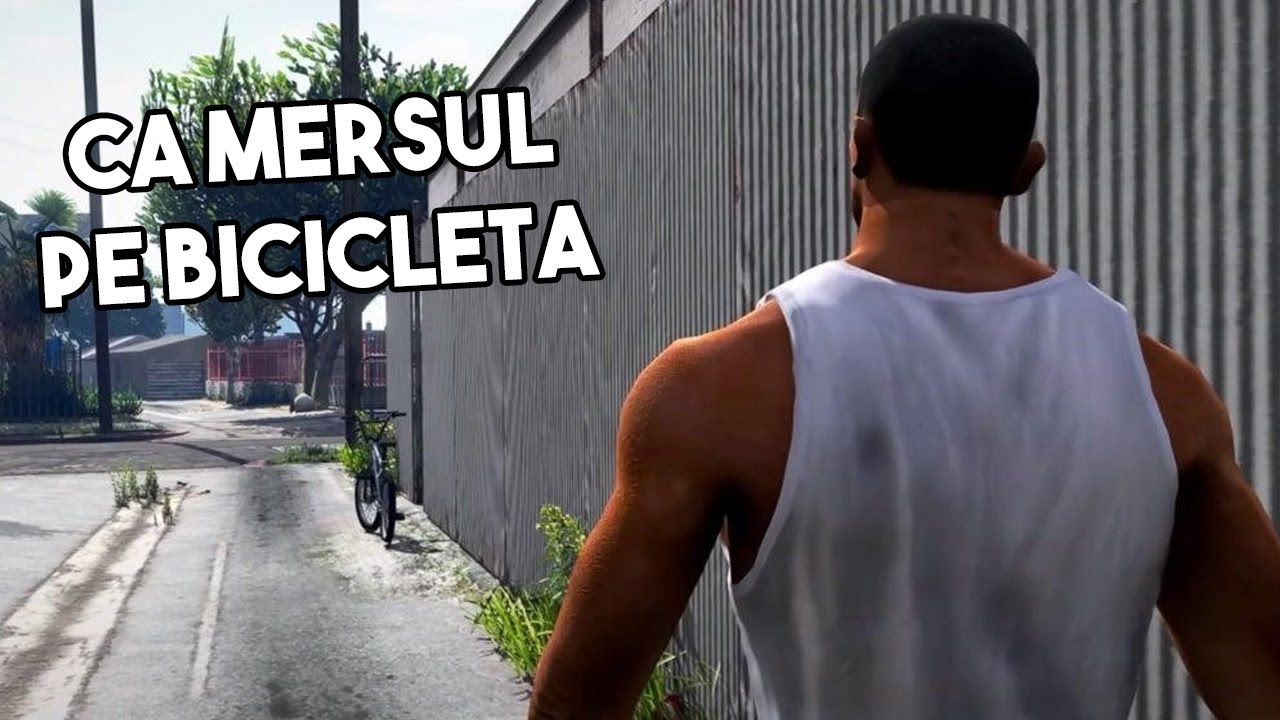 JOCUL ASTA E CA MERSUL PE BICICLETA