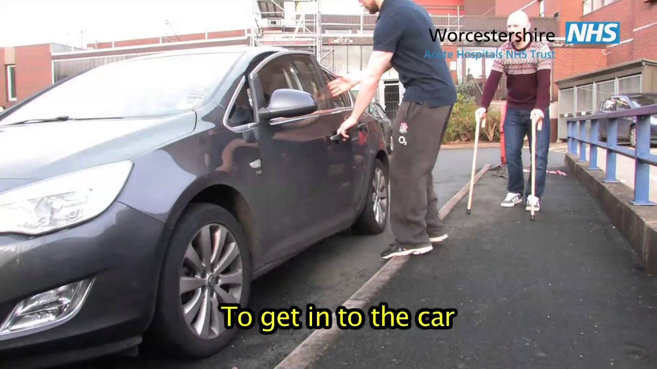 Getting in and out of the car after a hip replacement