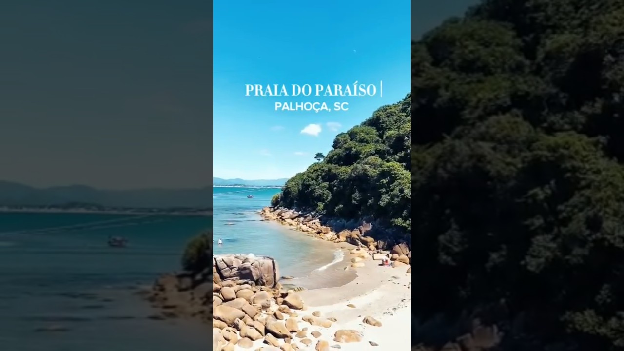 Uma praia escondida em Palho&ccedil;a, Santa Catarina.