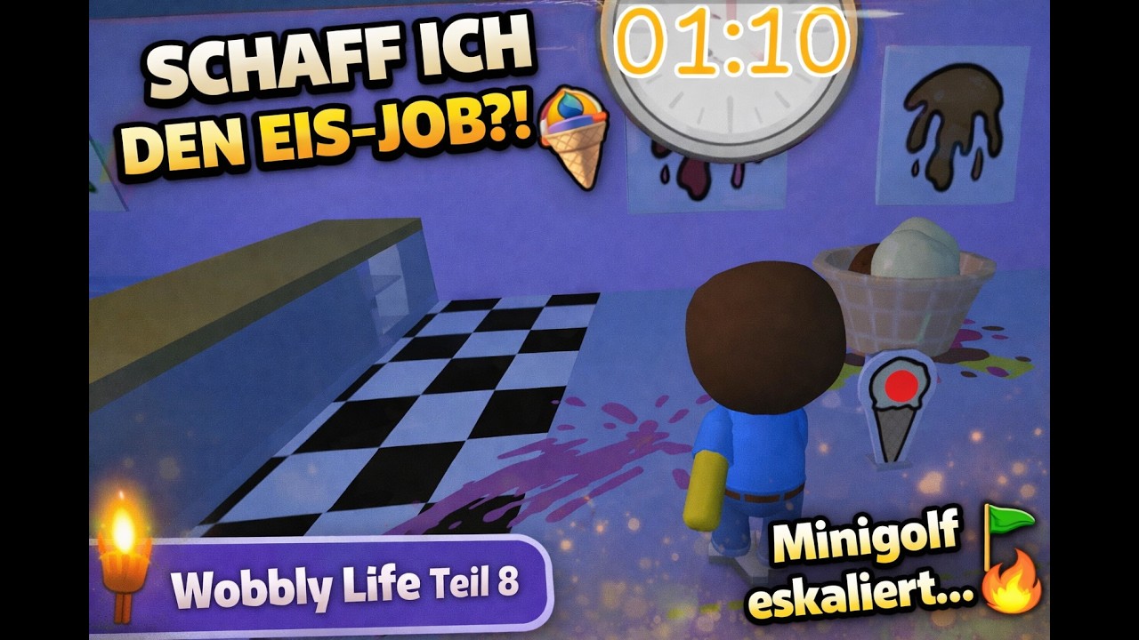 Villen-Insel Chaos & Eis-Job unter Zeitdruck! 🍦⏰ | Wobbly Life #8