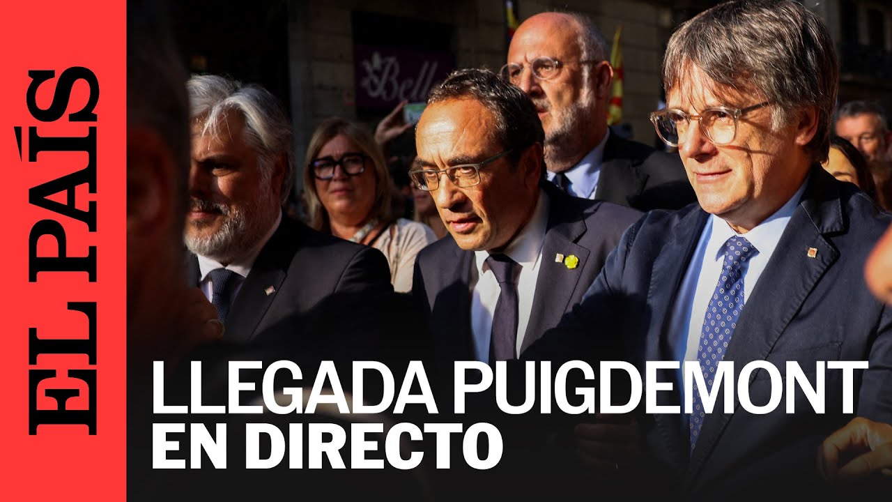 DIRECTO | Miles de personas marchan al Parlament de Cataluña acompañando a Puigdemont | EL PAÍS