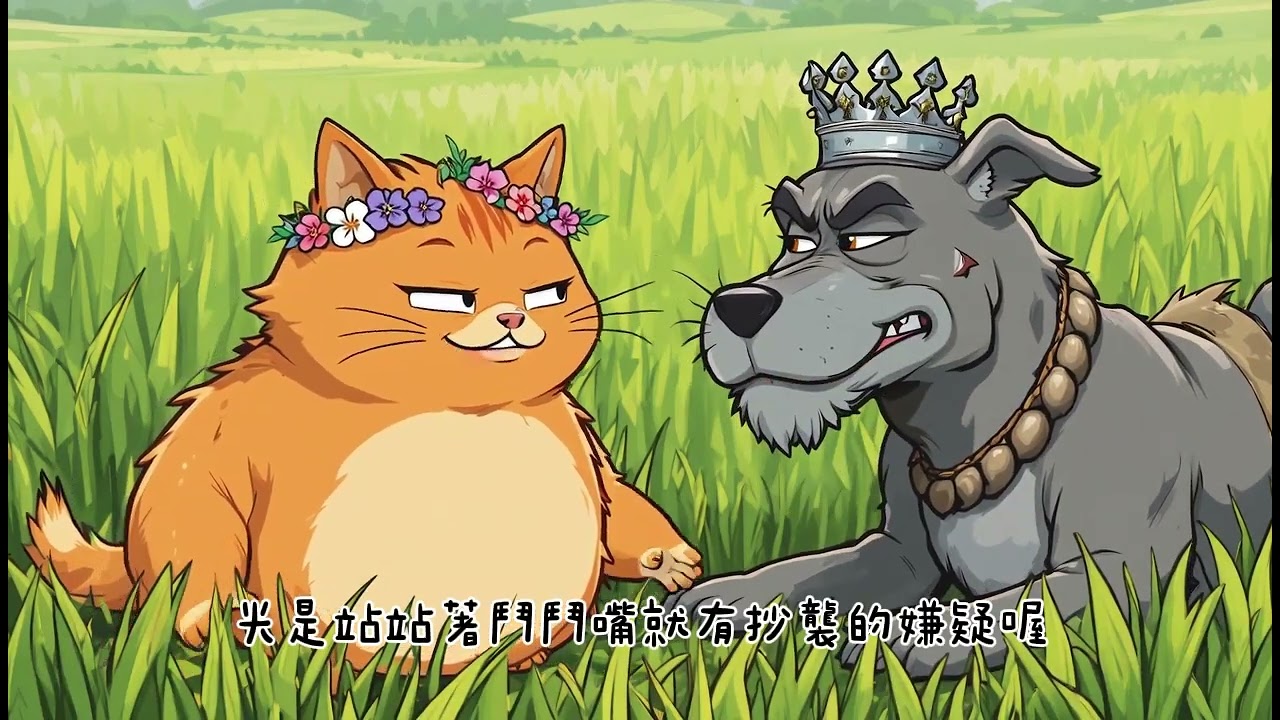霸犬與胖貓系列1_王冠與花冠