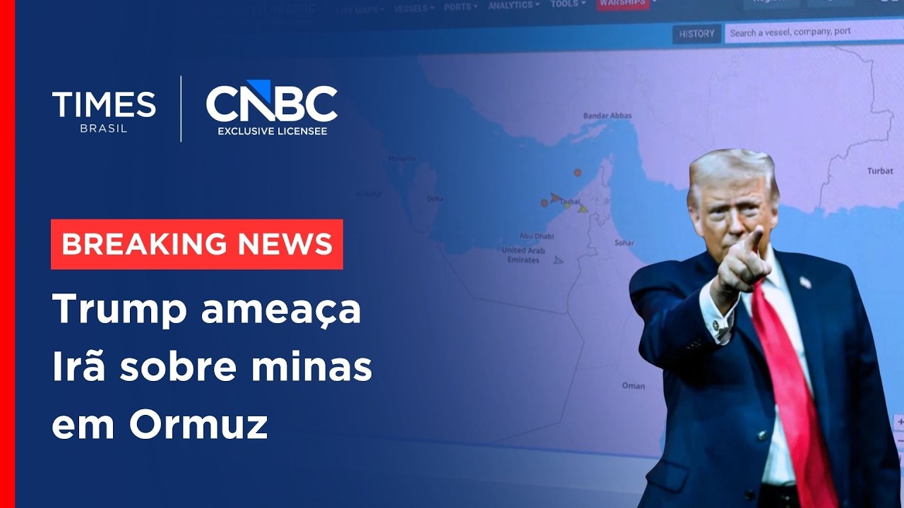 Trump alerta Irã sobre minas no Estreito de Ormuz e intensifica tensão no Golfo | BREAKING NEWS
