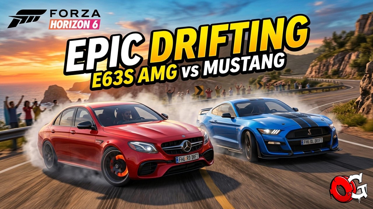 Forza Horizon 6 Online | AMG vs Mustang - Epic Convoy Drifting Moment | Moza CS Steering Wheel