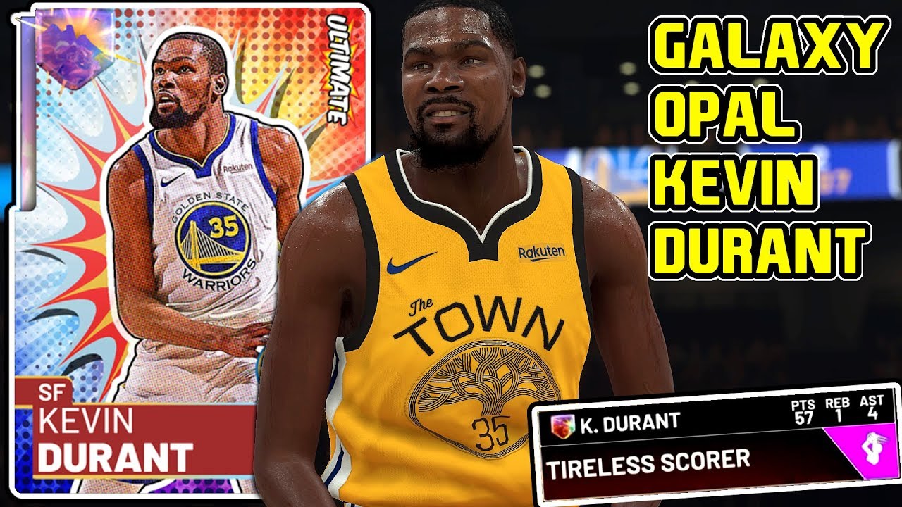 GALAXY OPAL KEVIN DURANT GAMEPLAY! HE HAS NO WEAKNESSES! NBA 2k19 MyTEAM