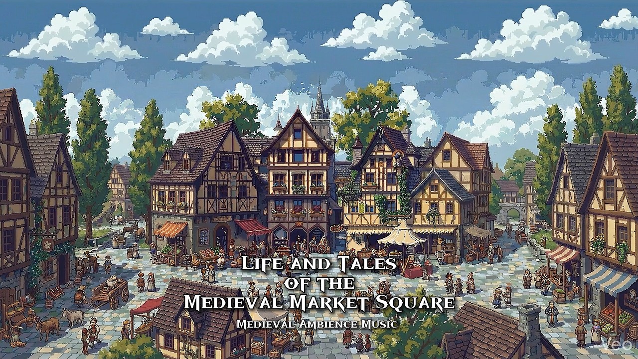 Life and Tales of the Medieval Market Square | Relaxing Ambient Medieval Celtic Music