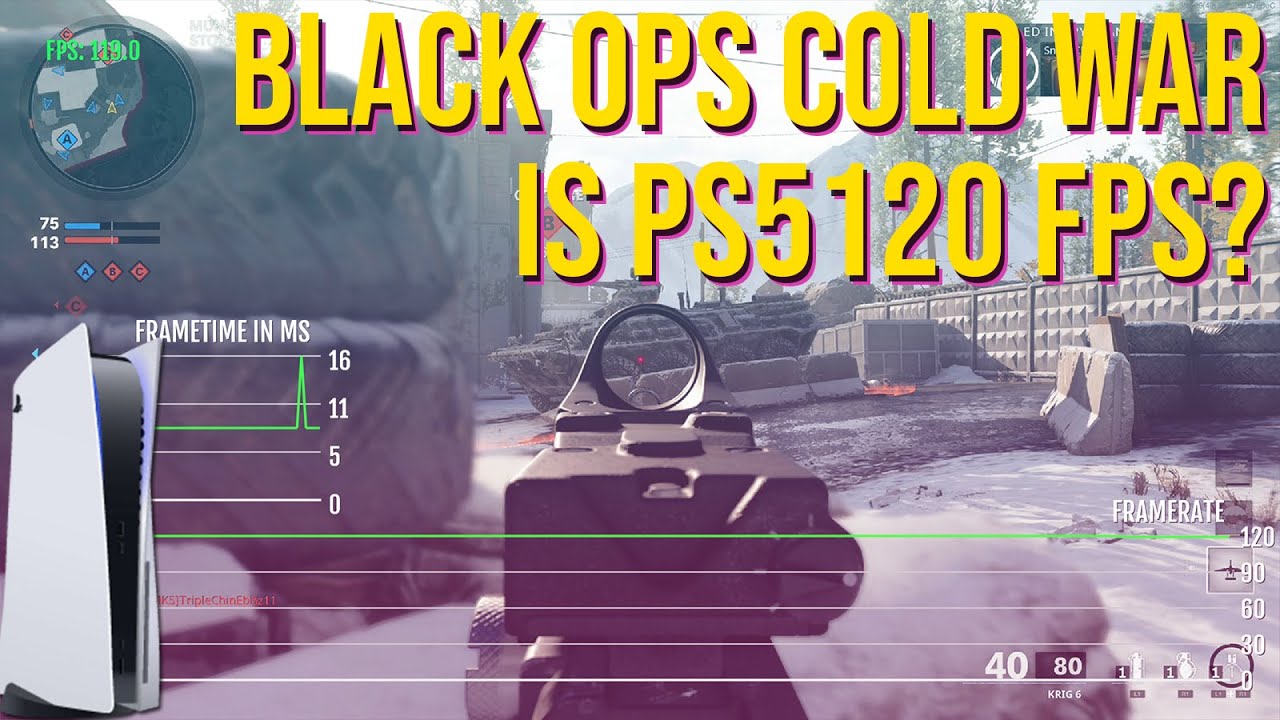 Black Ops Cold War -  120hz Framerate Analysis PS5