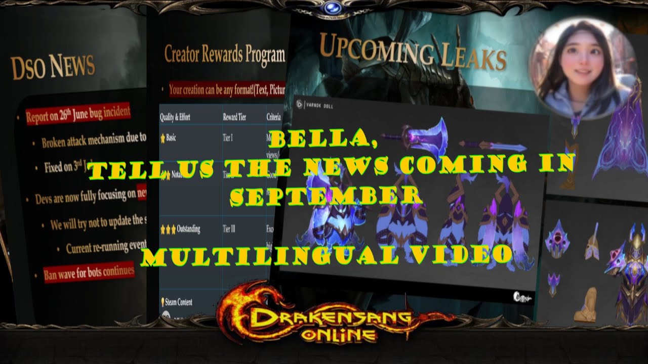 Drakensang online | Bella, tell us the news coming in September - Live from Twitch on July 24, 2025