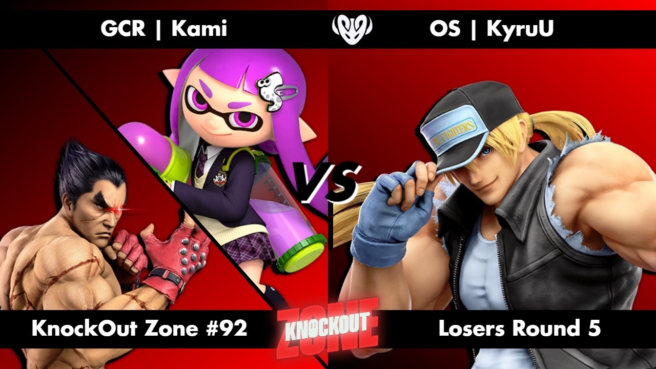 KnockOut Zone #x - SSBU Losers Round 5 - Kami (Inkling/Kazuya) vs KyruU (Terry)