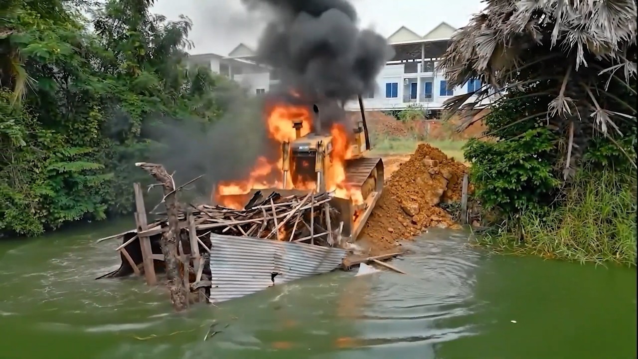 AMAZING NEW Start At Project! Long Soils Of Cutting Slope Garbage​ Clear On Road With Skills