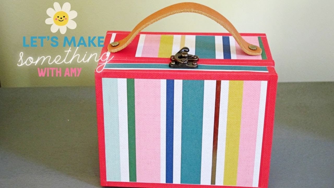 Adorable Suitcase made using Eileen Hull's Slotted Treat Box Die from Sizzix