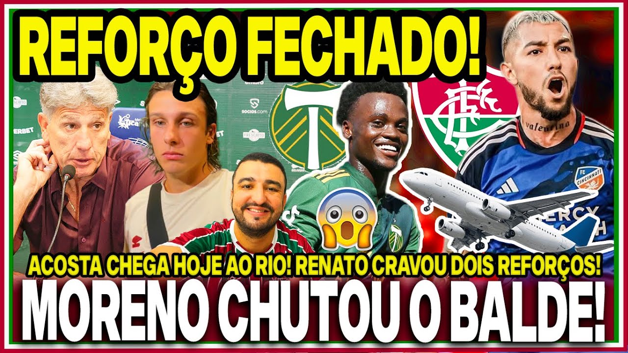 🚨FECHADO! REFORÇO CHEGANDO NO RIO PRA ASSINAR!😱SANTI MORENO CHUTA O BALDE PRA JOGAR NO FLU! E AGORA?