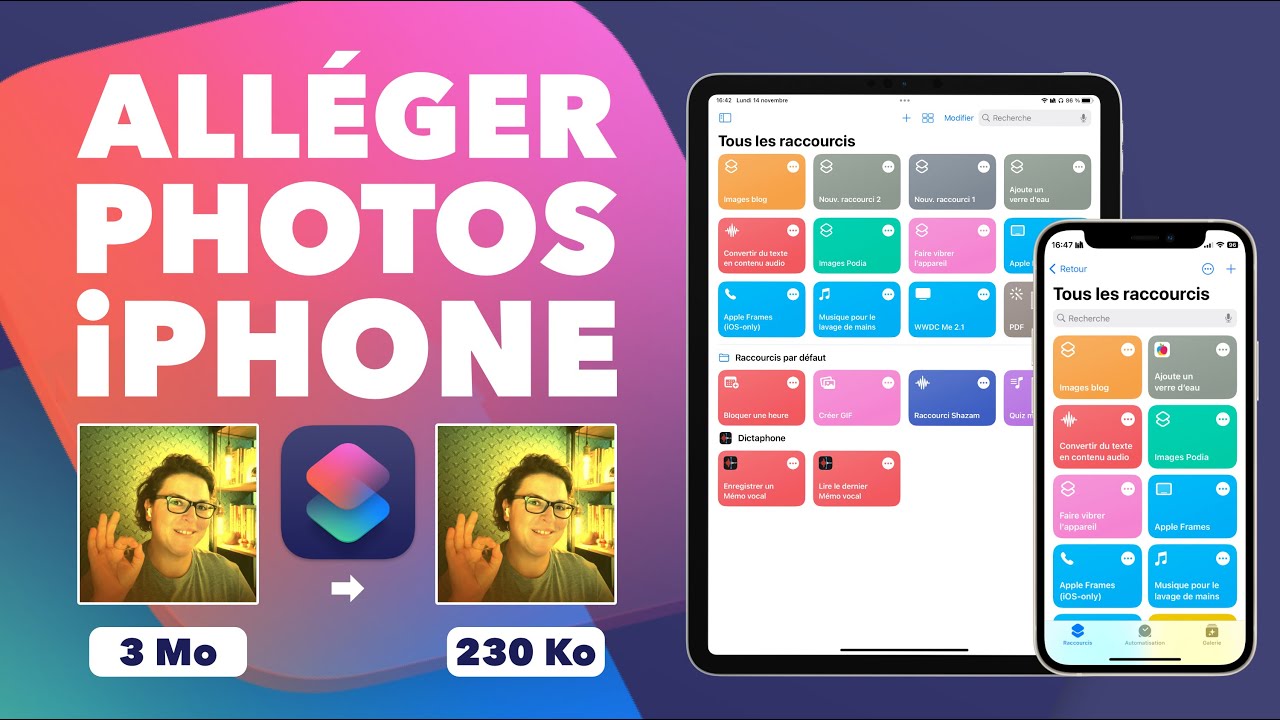 Alléger / Compresser une photo sur iPhone et iPad : dimensions, format et poids • RACCOURCIS APPLE