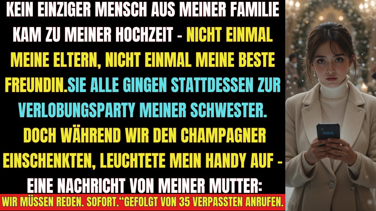 👉 „Am Tag meiner Hochzeit war ich ganz allein – und dann vibrierte mein Handy 35 Mal.“