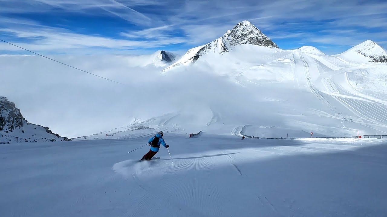 Hintertux穿越云海滑雪一镜到底，4月底竟雪这么好？