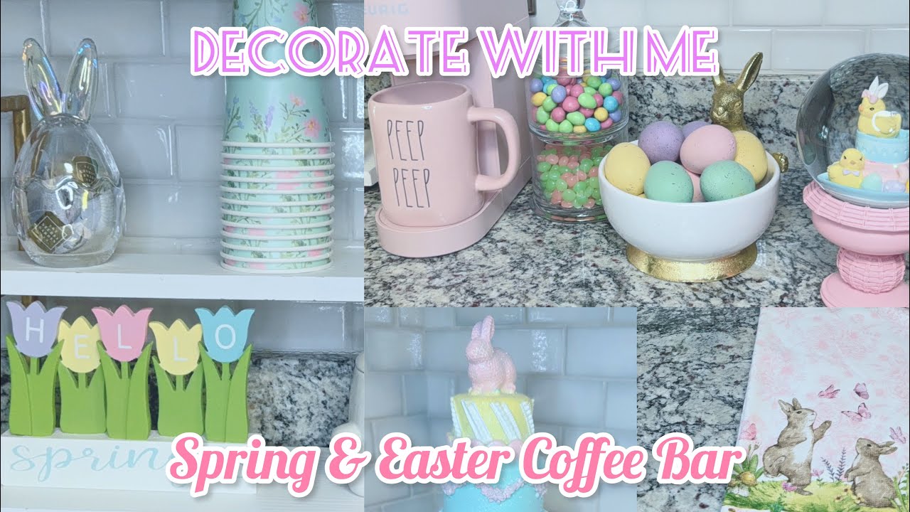 2025 Spring and Easter Coffee Bar with Relaxing ASMR