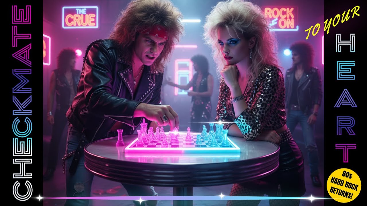 Checkmate to Your Heart | 80s90s Hard Rock Anthem Hair Metal Revival | Lyric Video