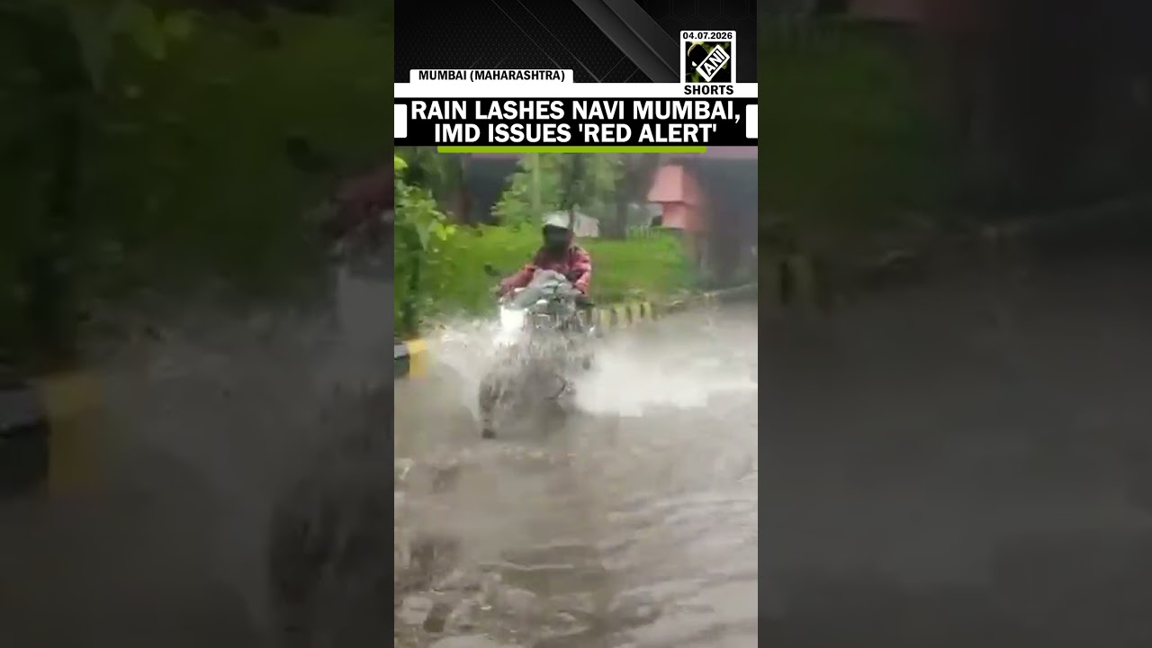 Rain lashes Navi Mumbai, IMD issues citywide 'Red Alert' forecasting extreme rainfall
