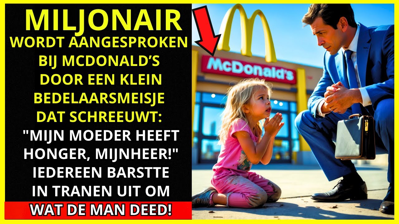 KLEIN BEDELAARSMEISJE SCHREEUWT TEGEN EEN MILJONAIR BIJ MCDONALD'S: "MIJN MAMA HEEFT HONGER!"
