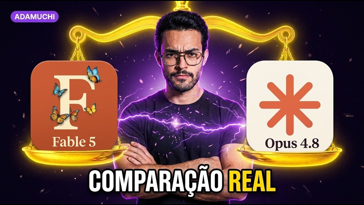 Dei o MESMO prompt pro Fable 5 e pro Opus 4.8 (COMPARA&Ccedil;&Atilde;O LADO A LADO REAL)