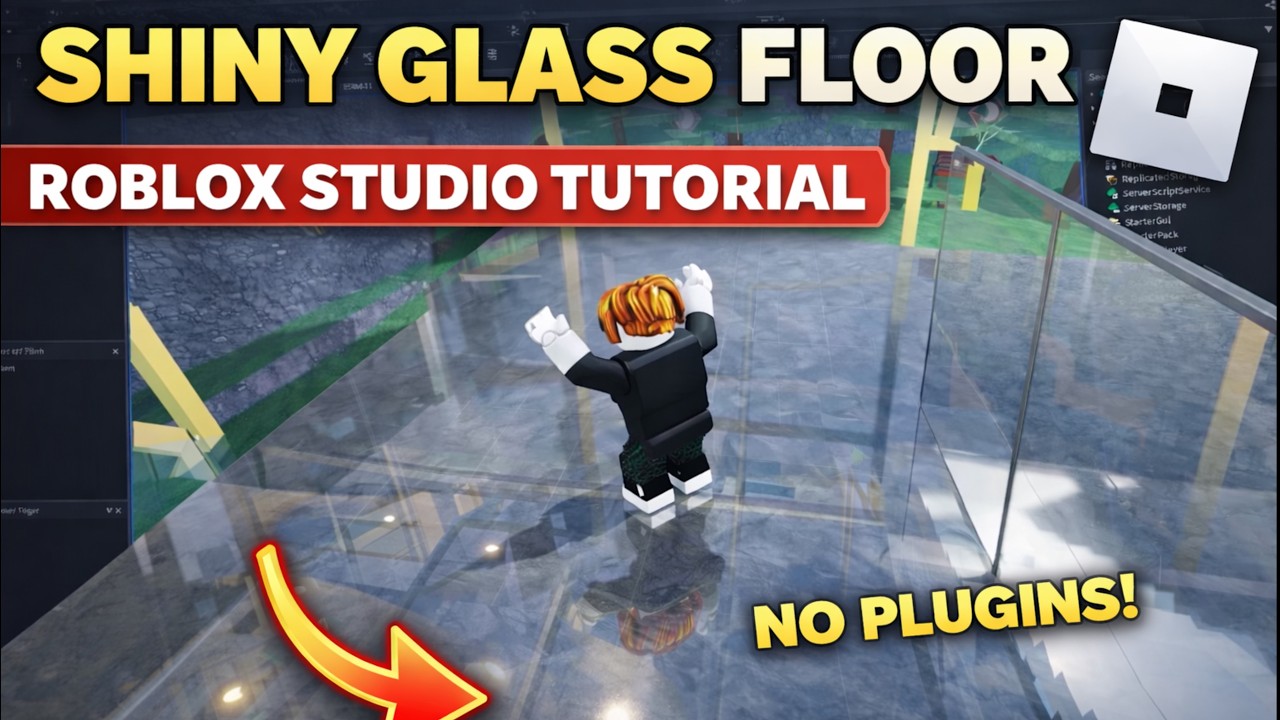 Как сделать блестящие полы в Roblox Studio за 60 секунд! (Без плагинов)