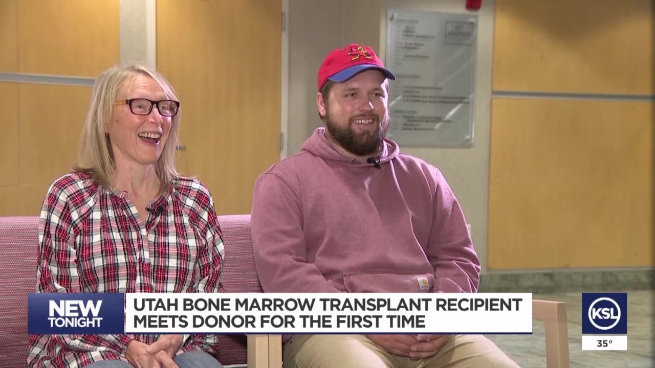 Utah bone marrow transplant recipient meets donor for the first time