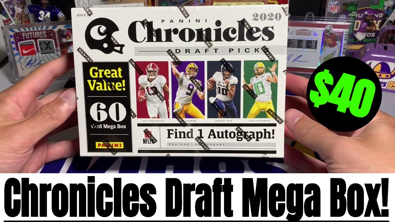 2020 Chronicles Draft Picks Football Mega Box! SO Many Great New Rookies! 1 Auto Per Box!