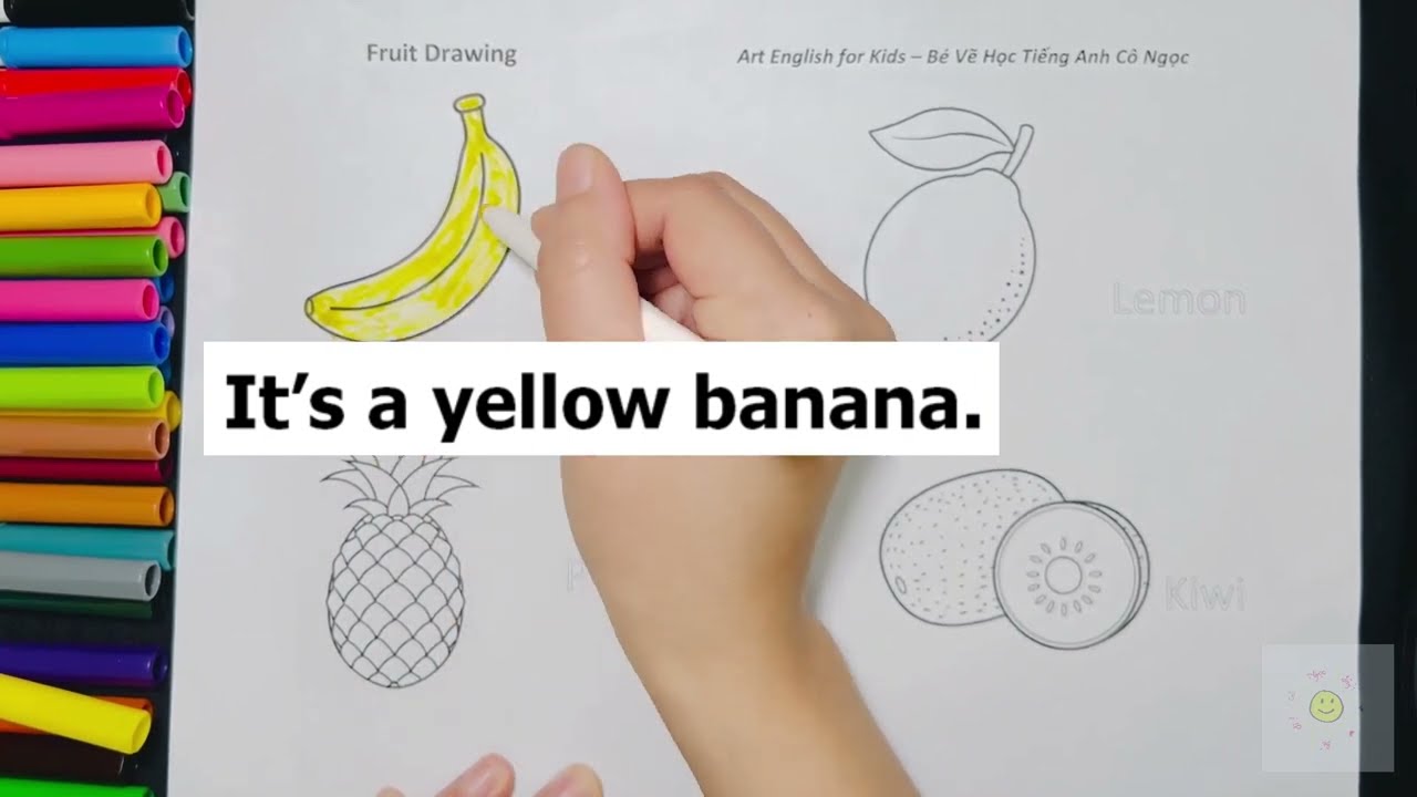 🎨 Color Fruits P2 | Tô Màu Hoa Quả & Học Từ Vựng Tiếng Anh P2 🍍