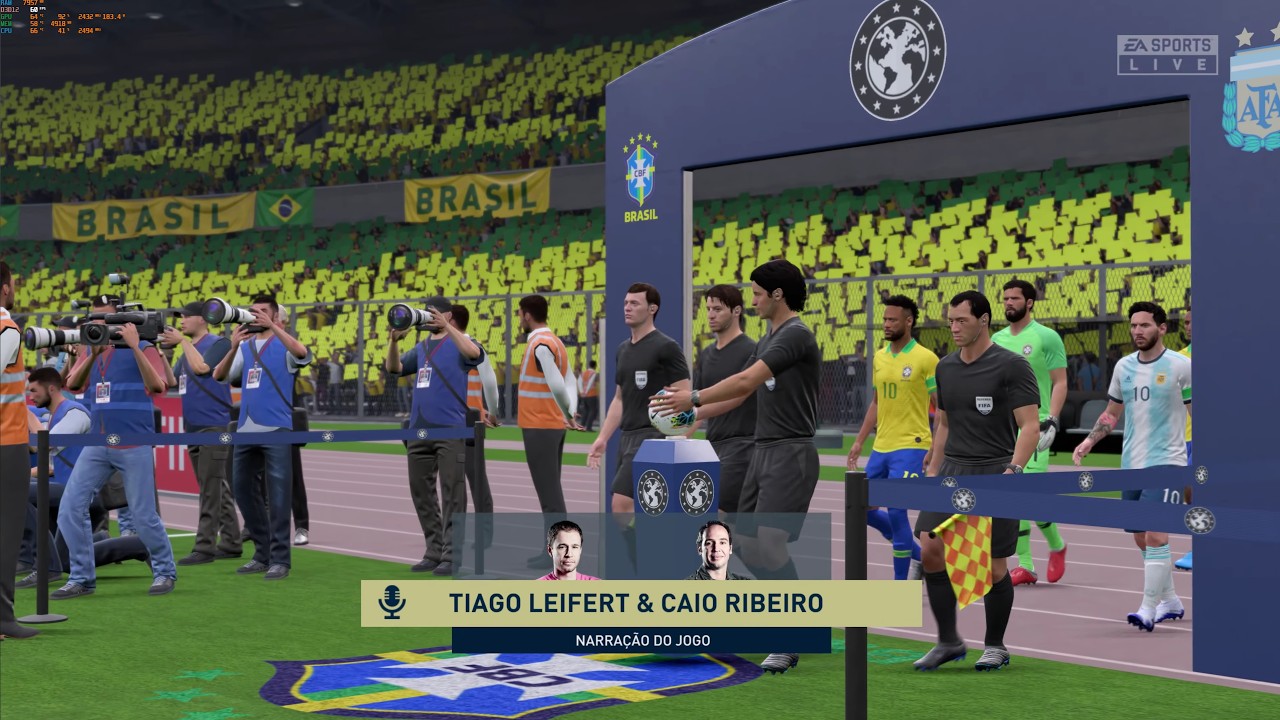Fifa 20 - Brasil x Argentina benchmark 4k ultra