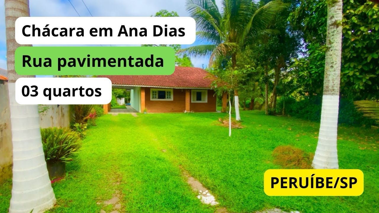 ( VENDIDA) Chácara em Ana Dias em Peruíbe/SP - Rua pavimentada (11) 95654-1731