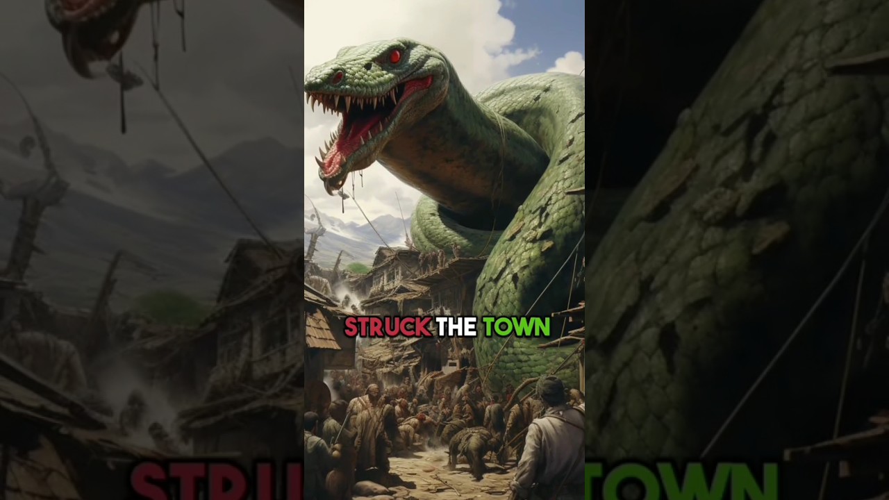 Giant Snake Titanoboa Attack on Small Village in Columbia 🤯😱 #mystery #titanbocina#shorts#viral#fypシ
