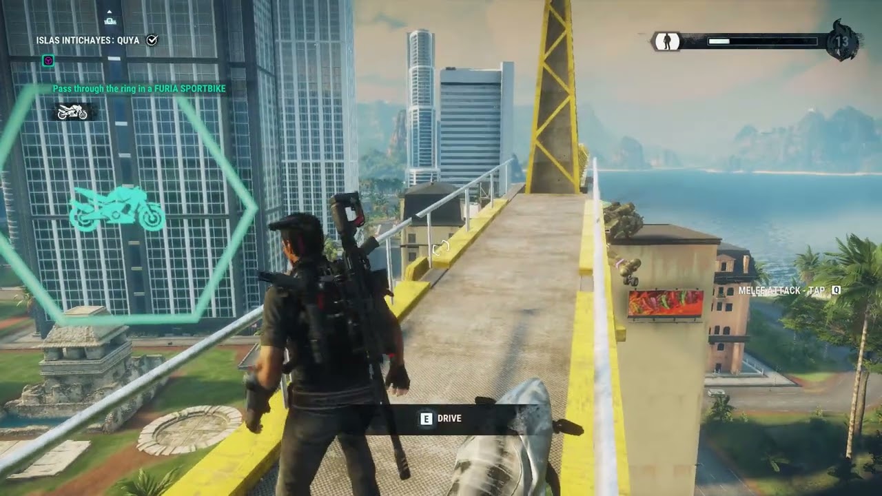 Just Cause 4 - Pass through the ring in a Furia Sportbike - Islas Intichayes Quya