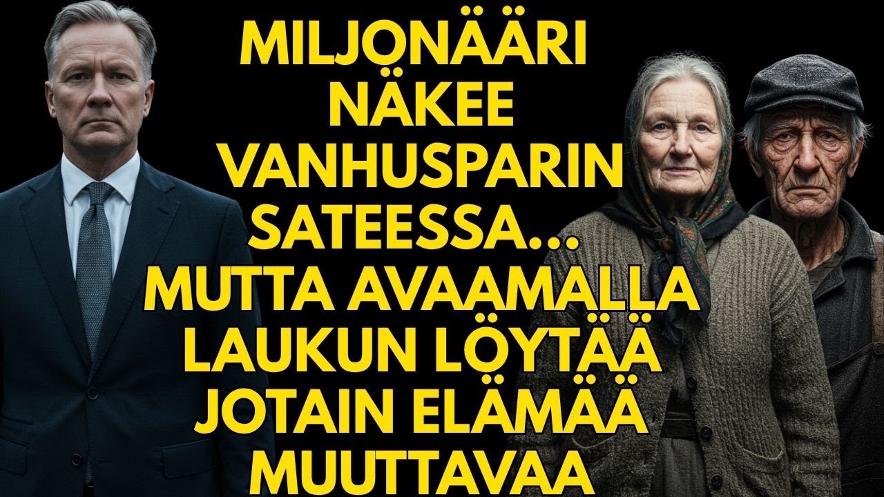 MILJONÄÄRI NÄKEE VANHUSPARIN SATEESSA… MUTTA AVAAMALLA LAUKUN LÖYTÄÄ JOTAIN ELÄMÄÄ MUUTTAVAA