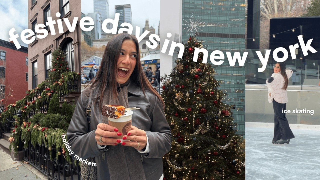 NYC FESTIVE DAYS | winter markets, ice skating, double dates game night & gift shopping