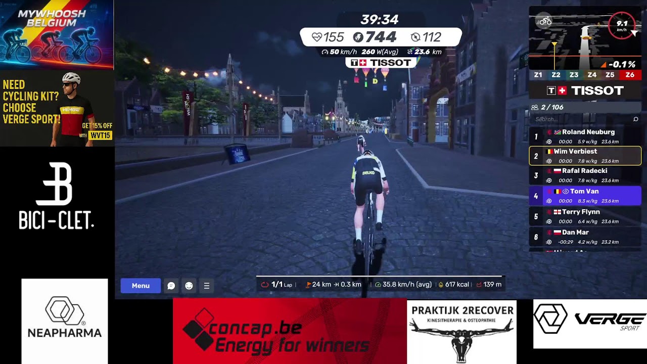Mywhoosh Cycling Esports League (CEL) CAT5