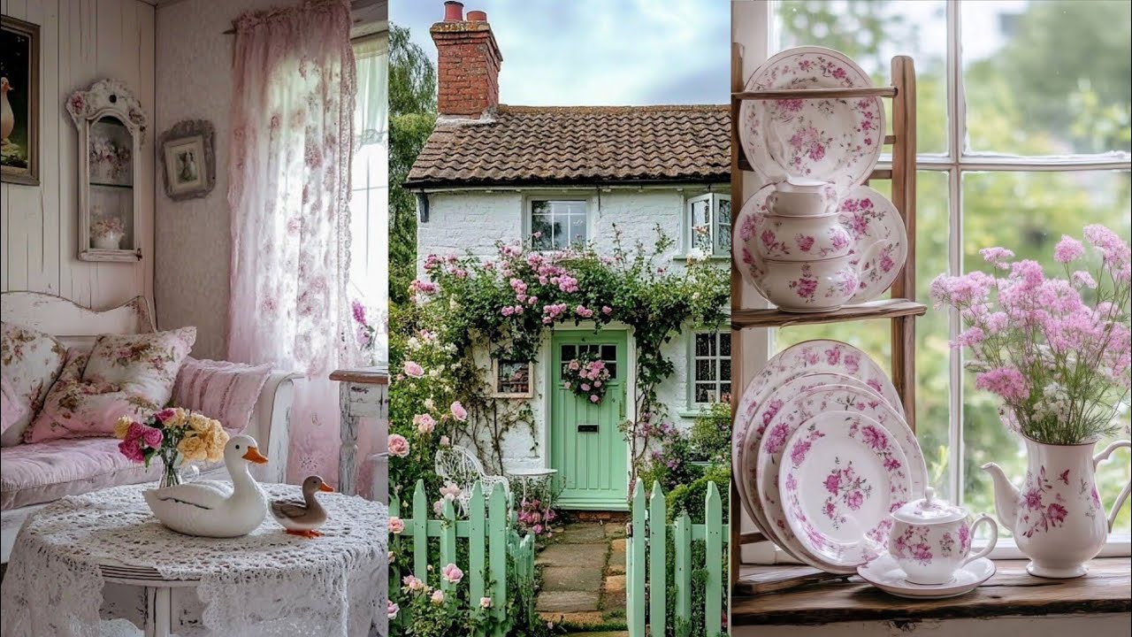 🌷FEMININE, PASTEL & VINTAGE Style: Beautiful Shabby Chic Cottage Decor Ideas|To Refresh Decor Vision