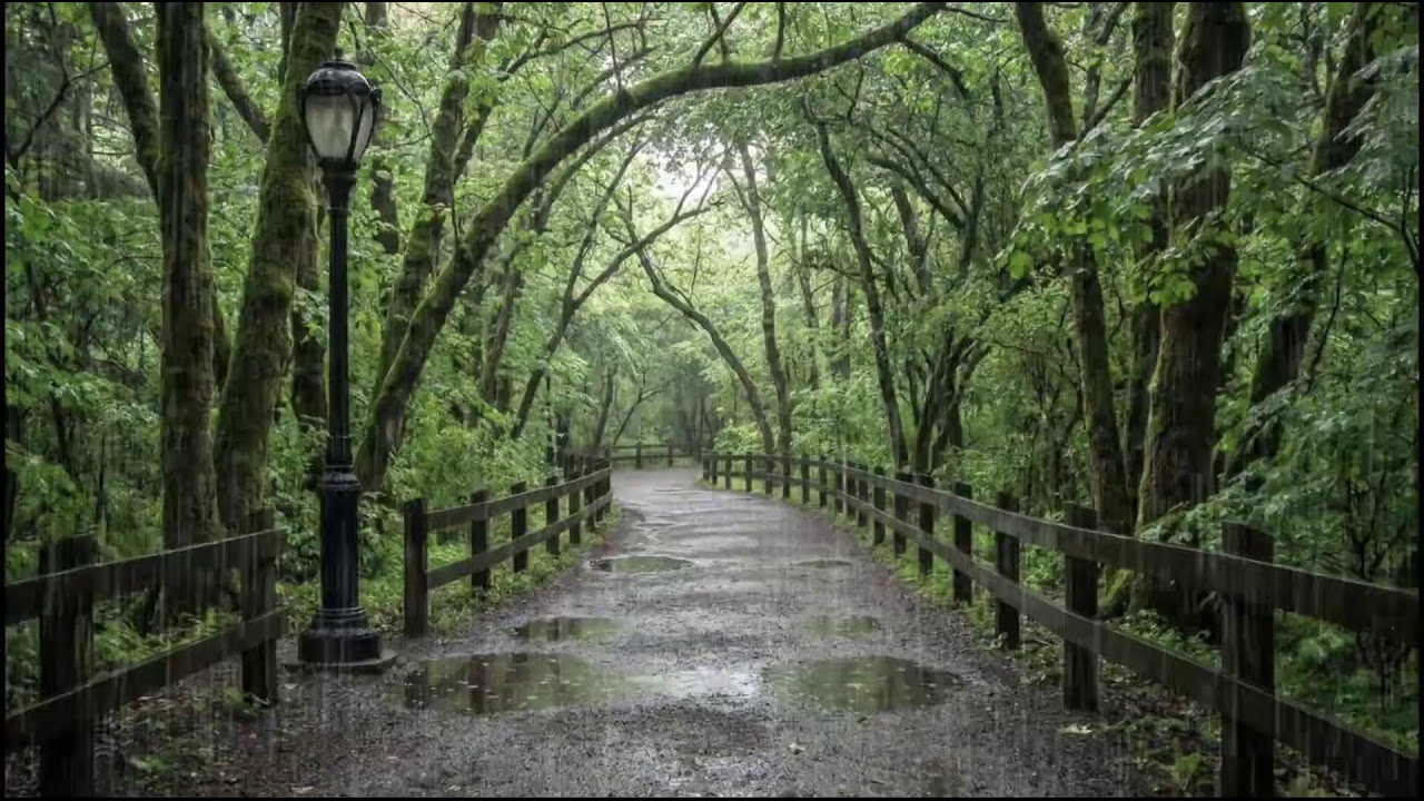 Rain in the Forest at Night 🌙 | Peaceful Nature Soundscape for Deep Sleep and Meditation