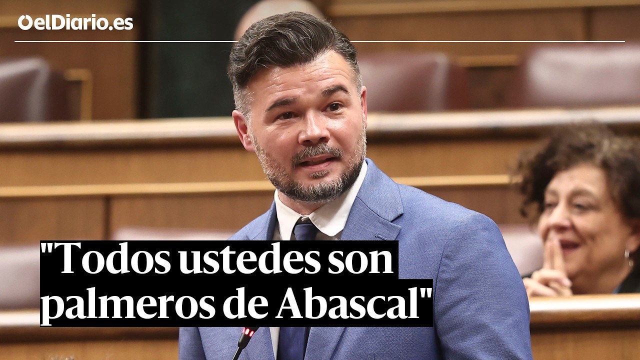 La replica de Rufián en la sesión de control del Congreso de los Diputados