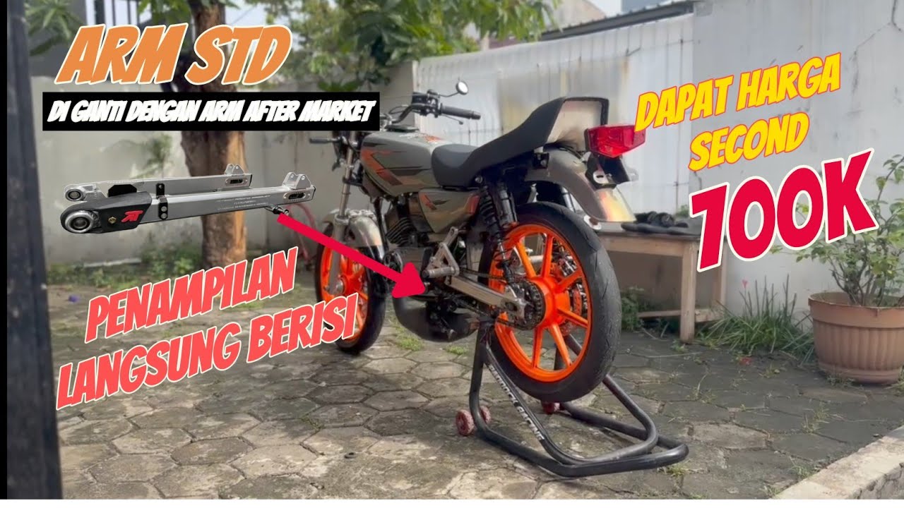CUMAN MODAL 700K BIKIN TAMPILAN RX KING JADI GANTENG‼️PEMASANGAN ARM AITECH KE RX KING