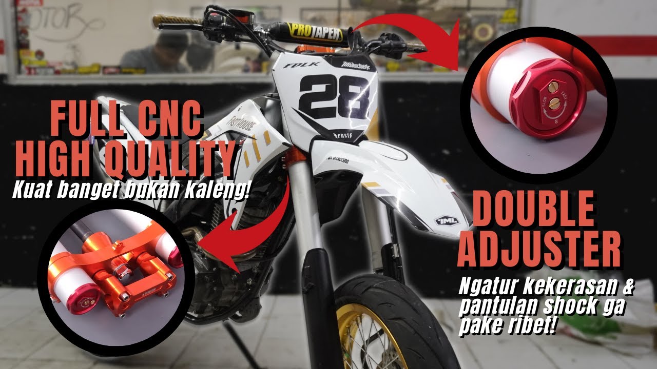 MODIF SUPERMOTO HONDA CRF 150 GANTI USD EXPEDITION REAL JUMP MURAH DAN CANGGIH!