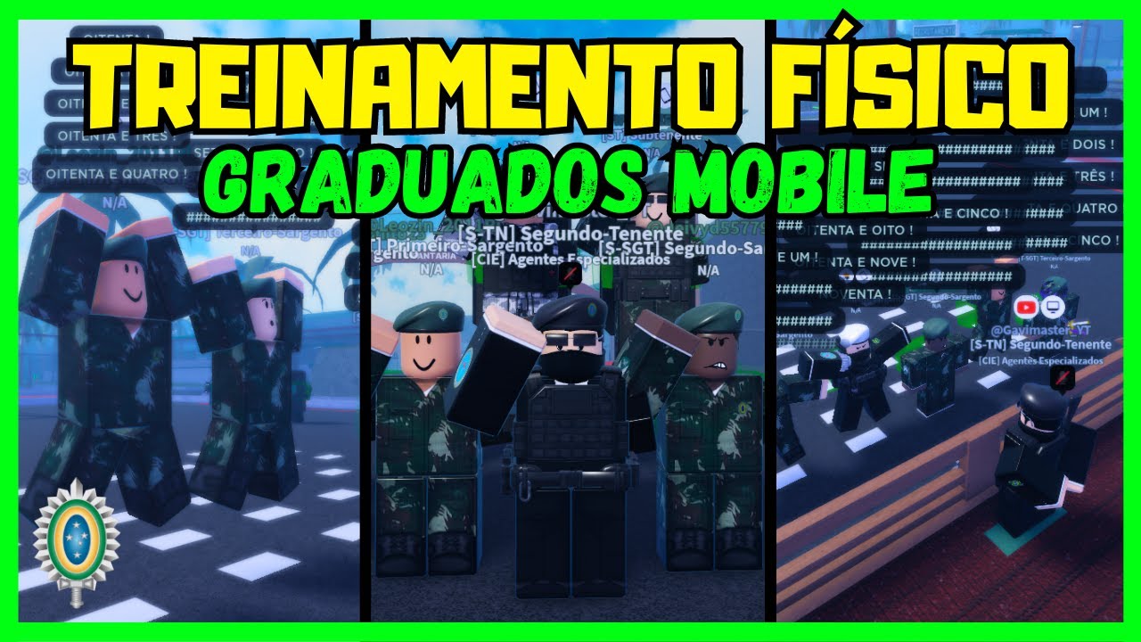 Roblox | TREINAMENTO FÍSICO de GRADUADOS MOBILE! #3 (E.B do TEVEZ)