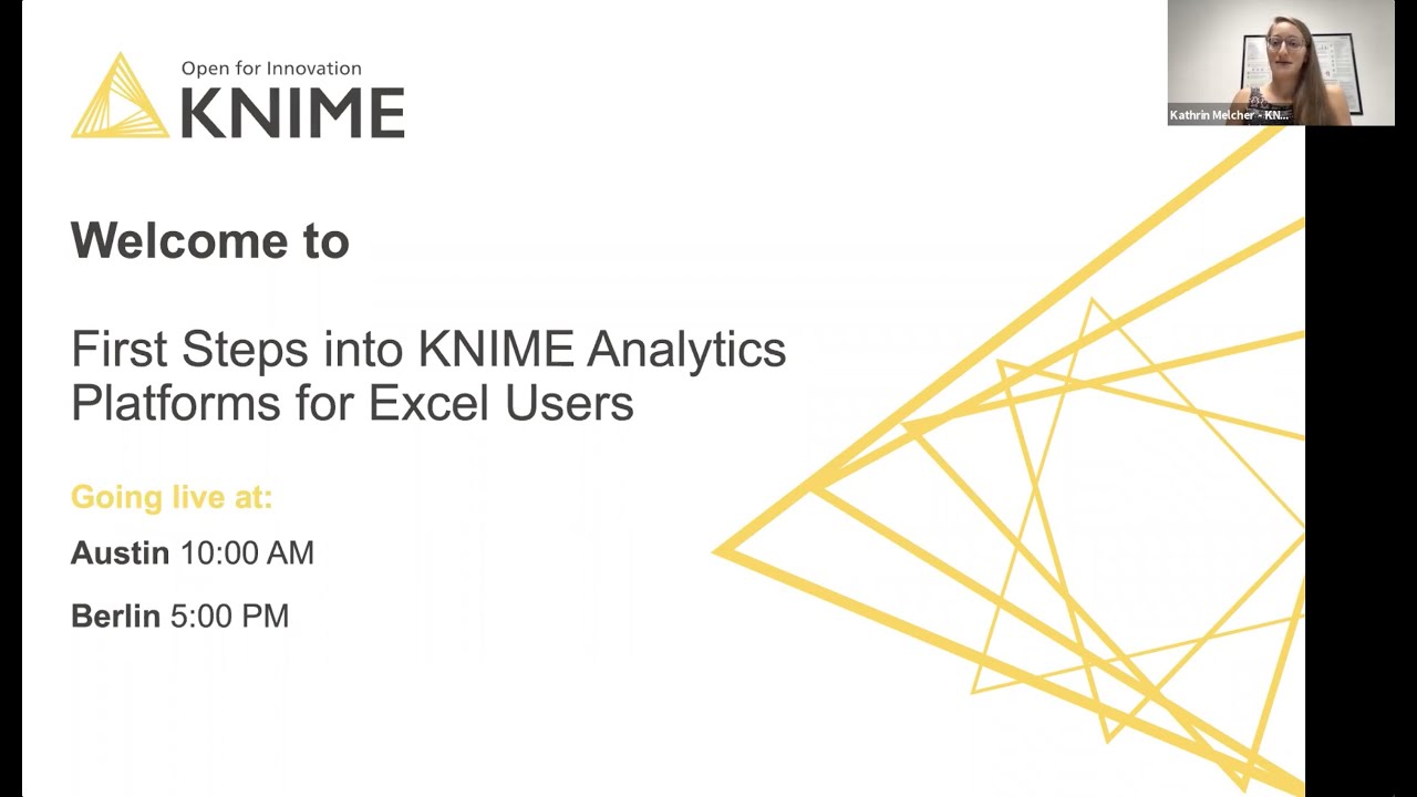 First Steps into KNIME Analytics Platforms for Excel Users