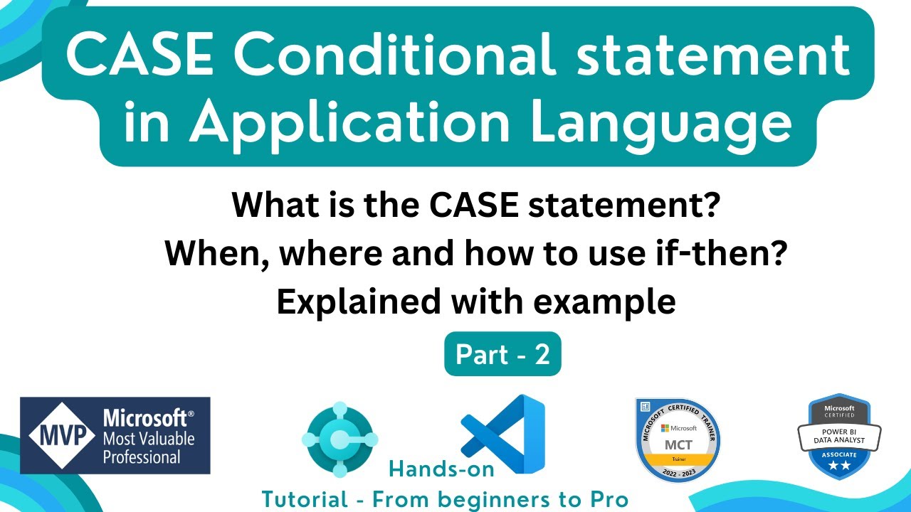 case conditional statement in business central | conditional statement in business central | case #2