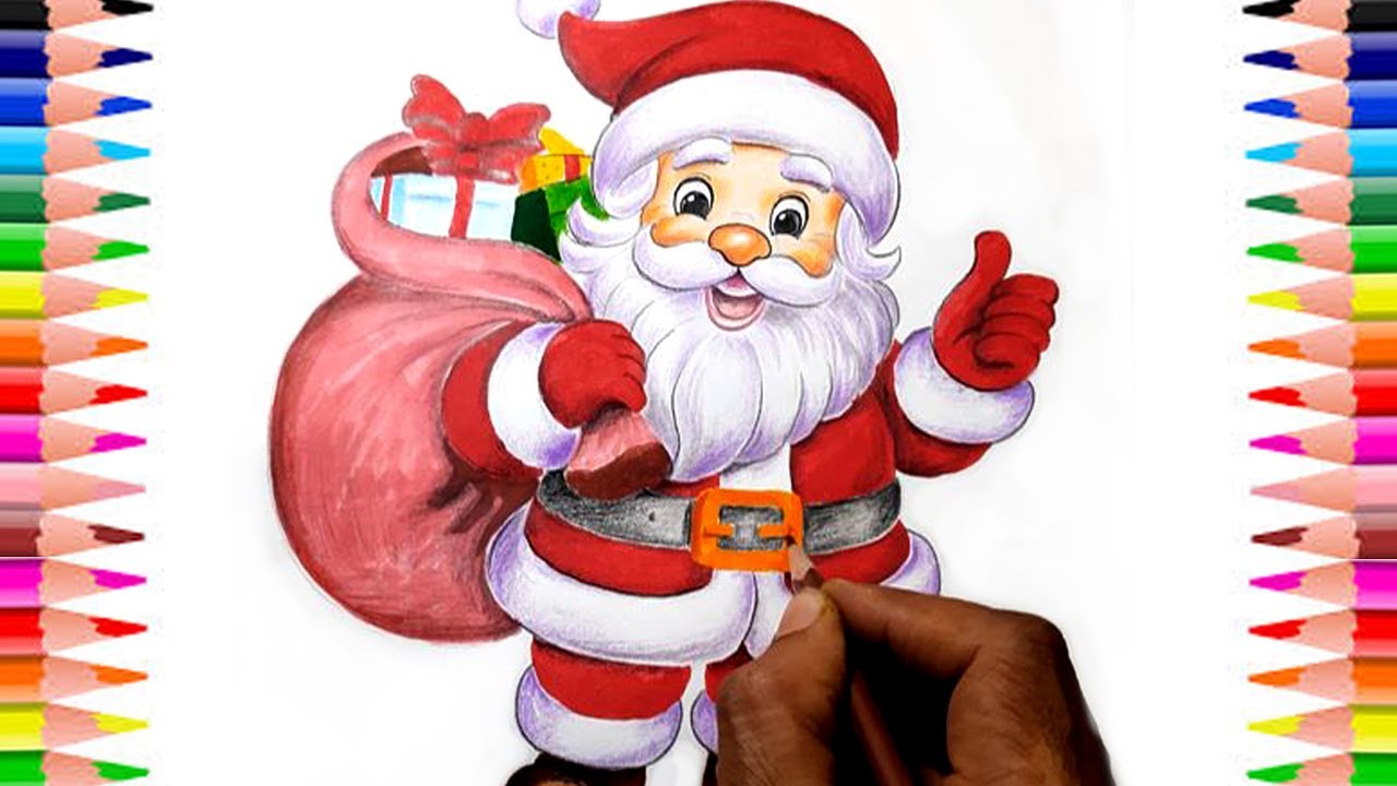 Santa Claus Drawing step by step 🎄 | Merry Christmas Drawing | How to draw Santa Claus easy tutorial