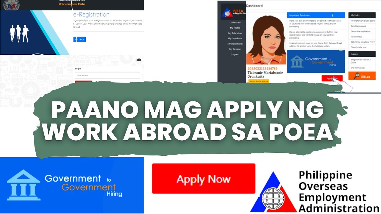 PAANO MAG APPLY NG WORK PA-ABROAD SA POEA